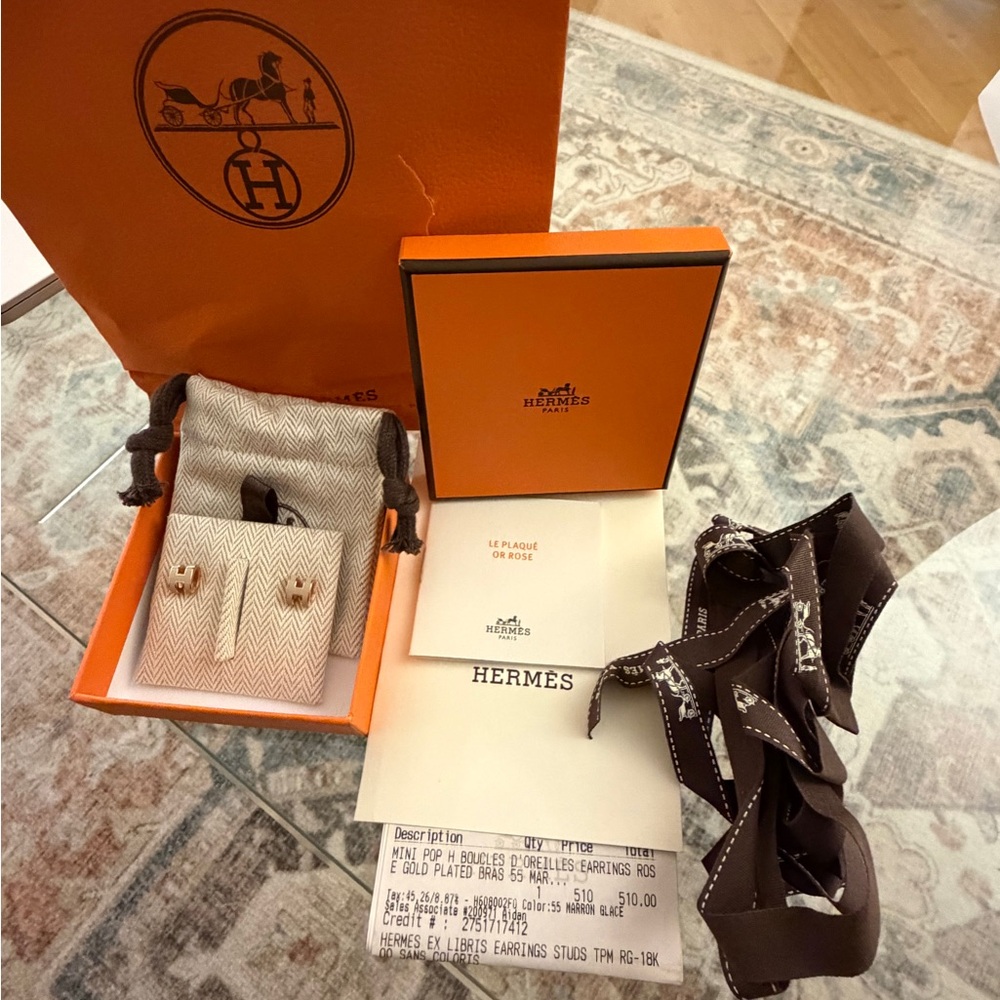 Hermes mini H pop earrings - FULL SET